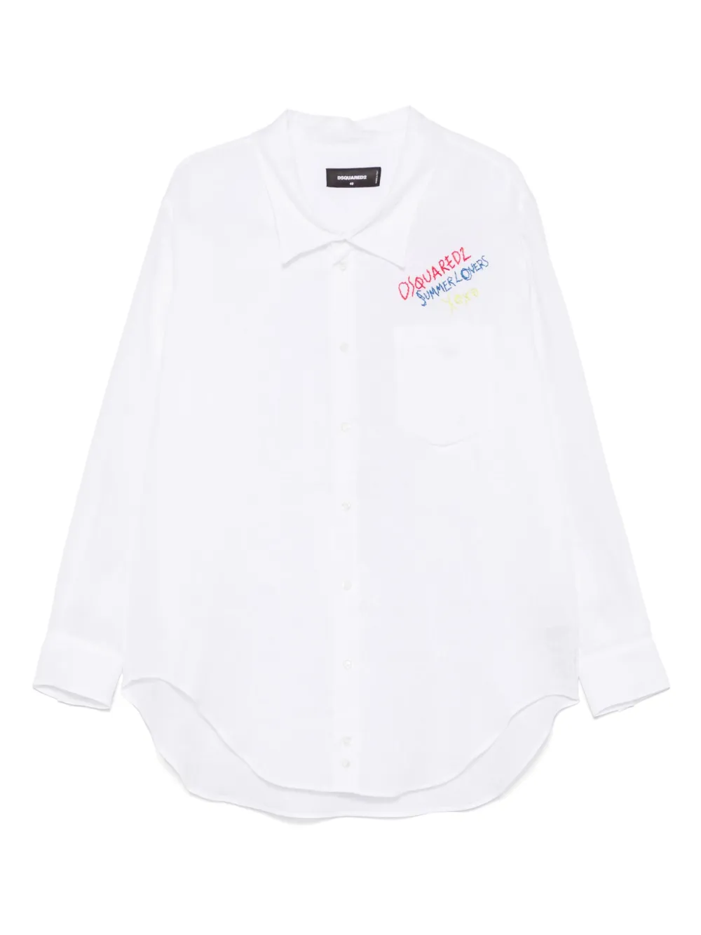 DSQUARED2 camisa con logo bordado | blanco | Image 1