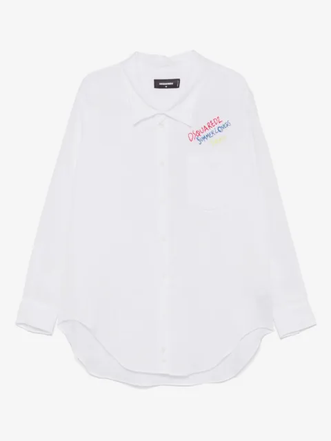 DSQUARED2 logo-embroidered shirt