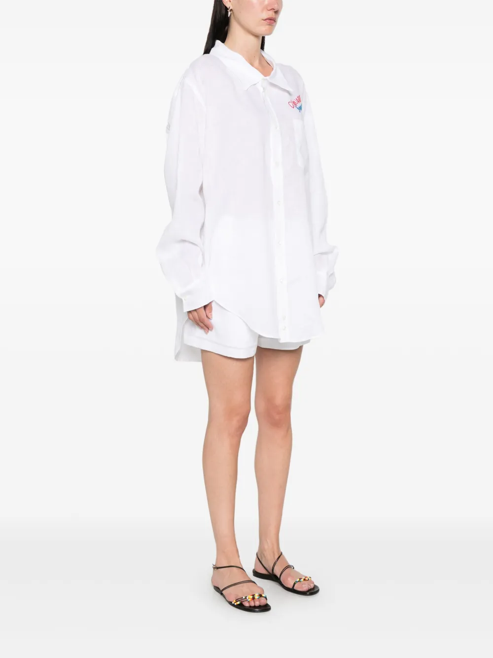 DSQUARED2 Blouse met geborduurd logo Wit