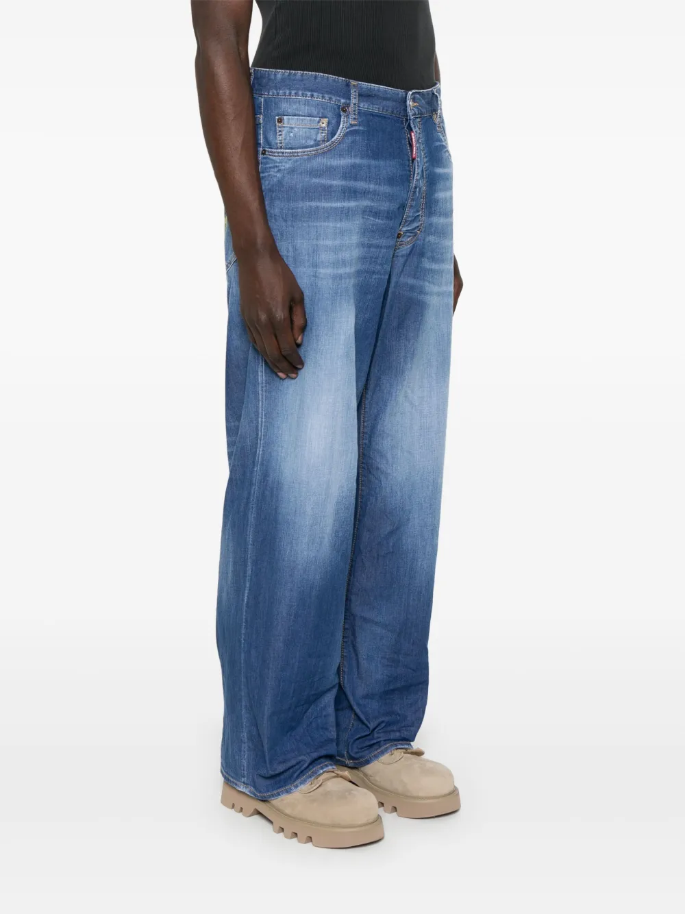 DSQUARED2 Jeans met geborduurd logo Blauw