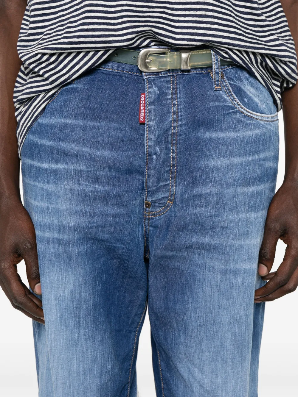DSQUARED2 Jeans met geborduurd logo Blauw