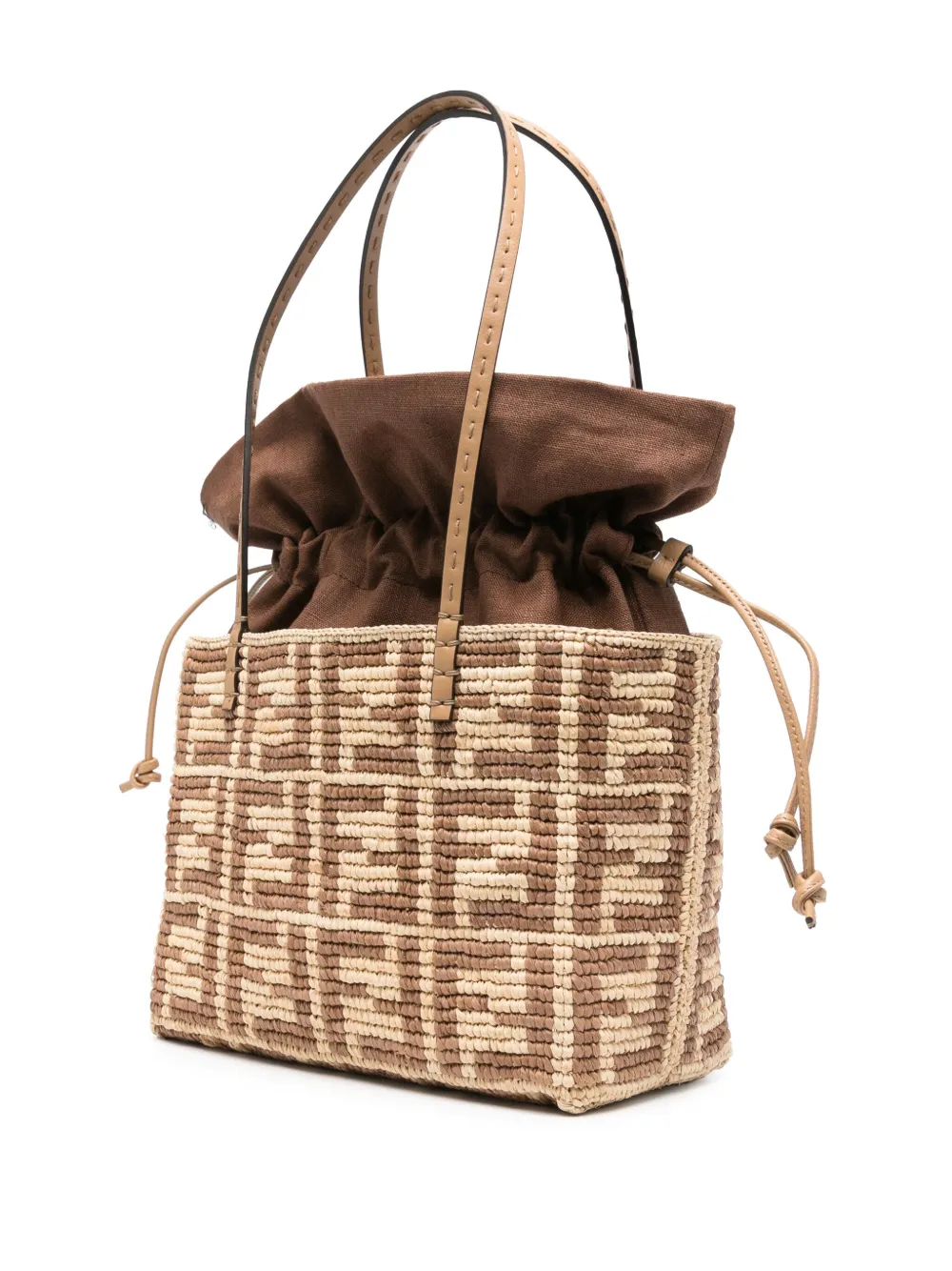 FENDI Roll kleine shopper Beige