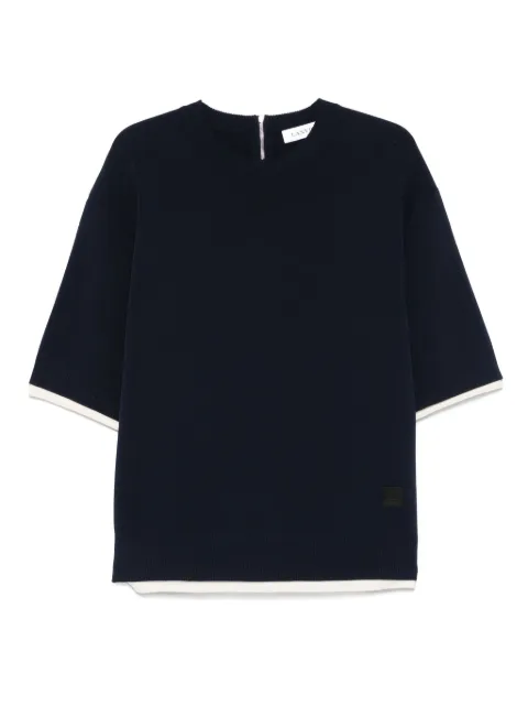 Lanvin contrasting-trim T-shirt