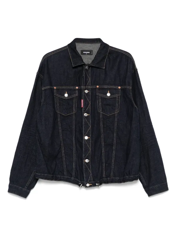 【国内送関込】Dsquared2 ドローストリング デニム ジャケット DSQUARED2 ドローストリング デニムジャケット | ブルー