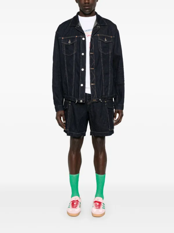 DSQUARED2 ドローストリング デニムジャケット | ブルー | FARFETCH JP