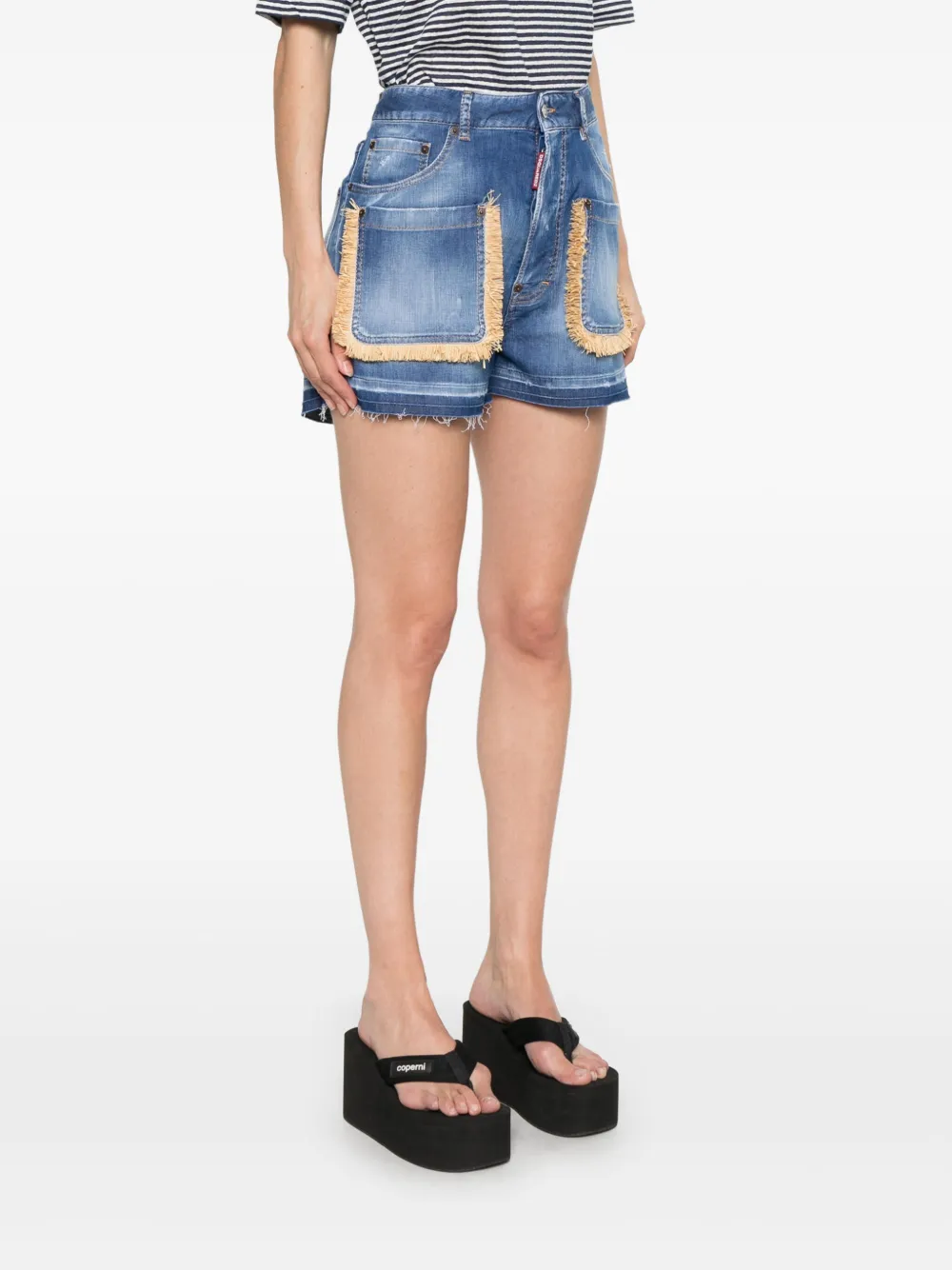 DSQUARED2 Raphia shorts Blauw