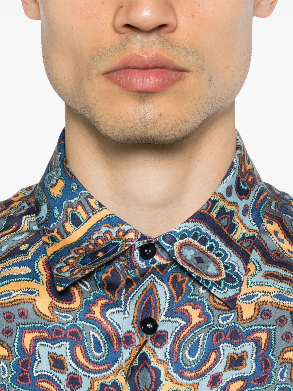 ETRO Overhemd met paisley-print Blauw