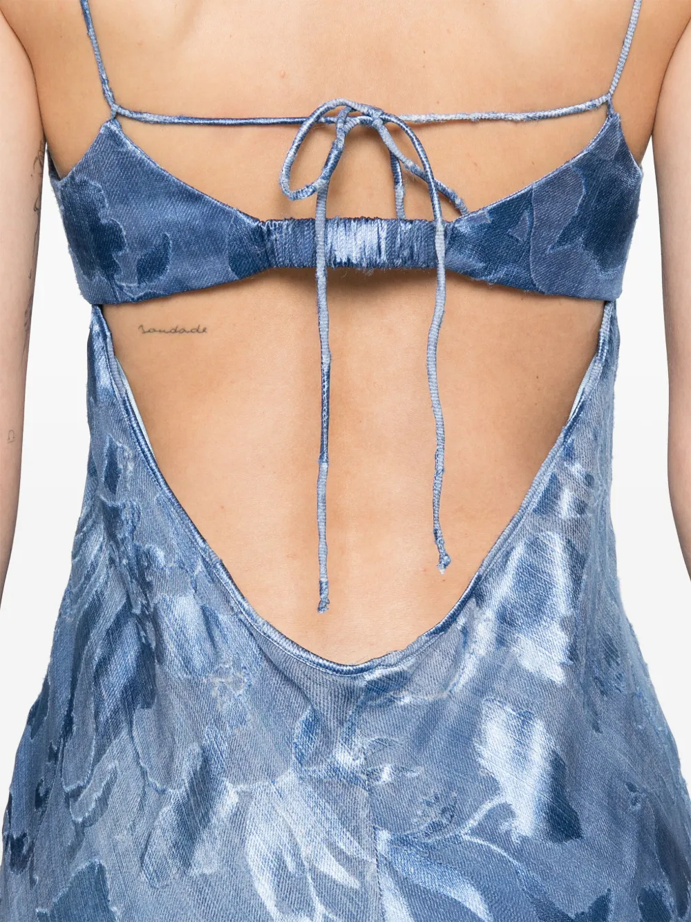 Ermanno Scervino Jurk met jacquard Blauw