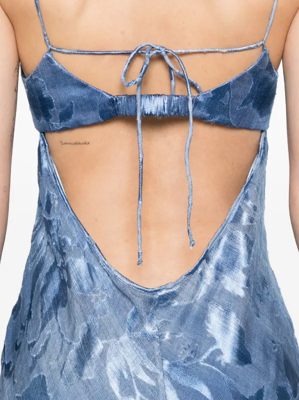 Ermanno Scervino Jacquard Maxi Dress | Blue | FARFETCH PH