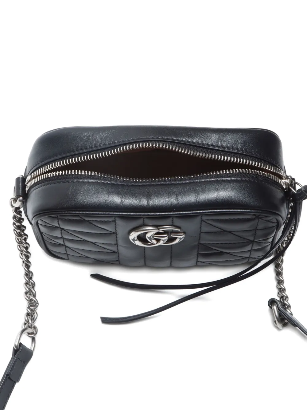 Pre-owned Gucci 2020-2025 Gg Marmont Shoulder Bag In Black