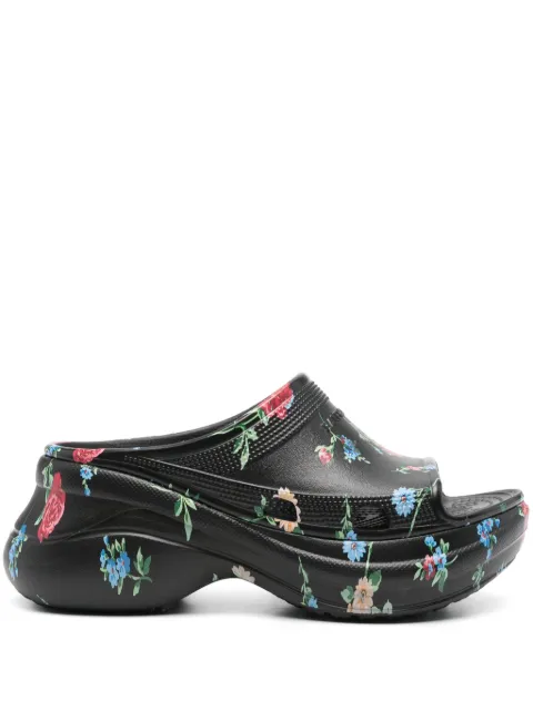 Balenciaga Sandali slides con stampa