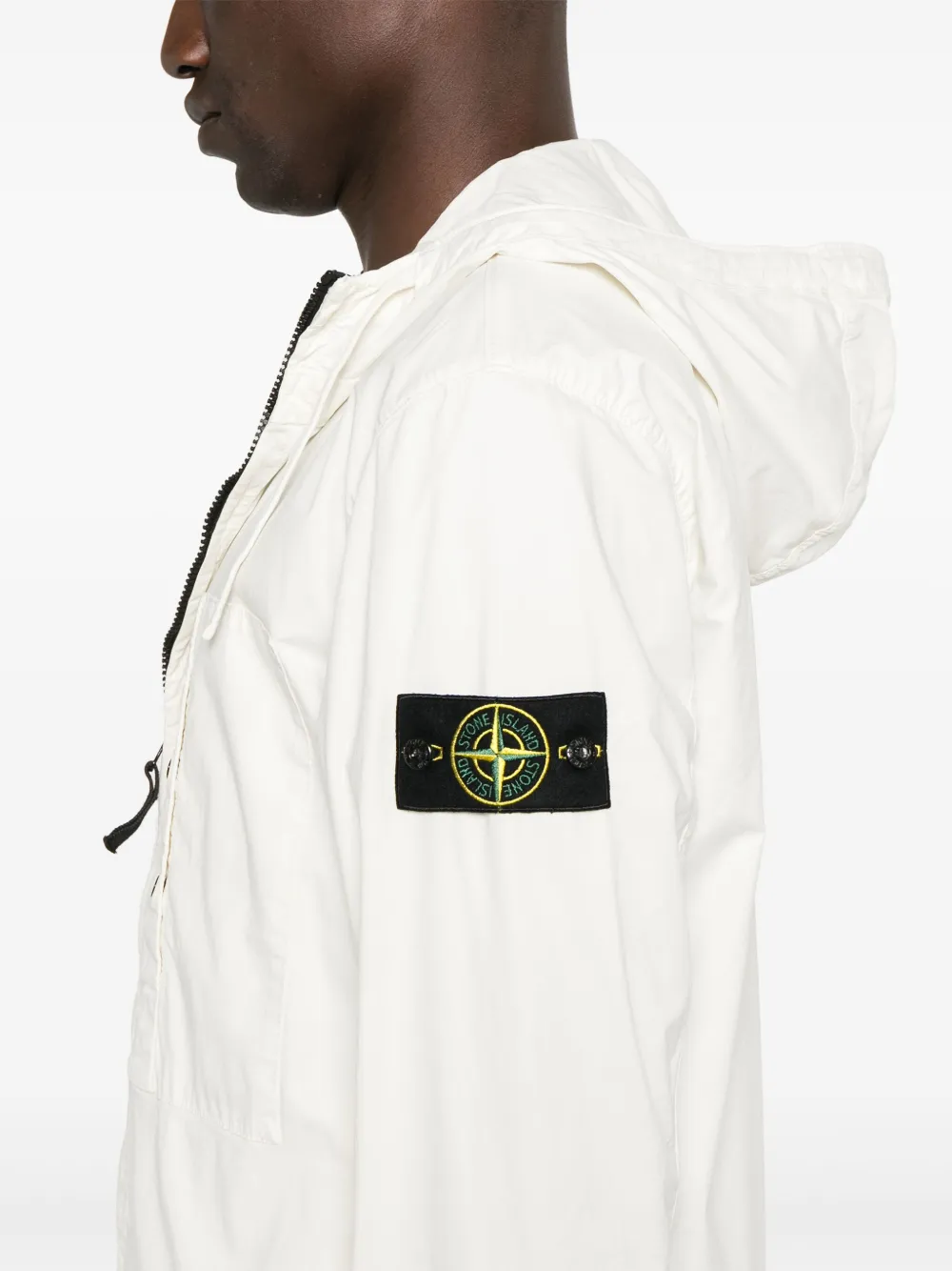 Stone Island Jack met Compass-logopatch Wit