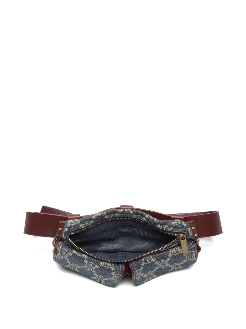 Pre-owned Celine 2000-2015 Macadam Denim Belt Bag In Blue
