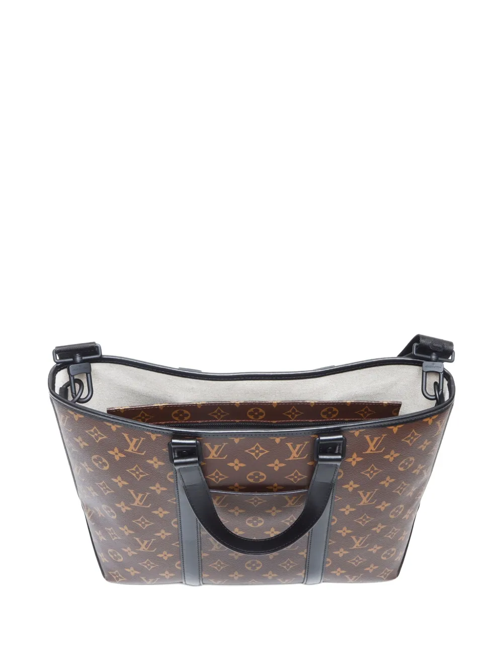 Pre-owned Louis Vuitton 2020-2025 Monogram Macassar Gm Tote Bag In Brown