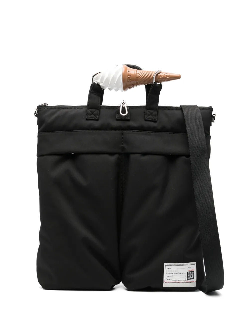 Maison MIHARA YASUHIRO Shopper met logopatch Zwart
