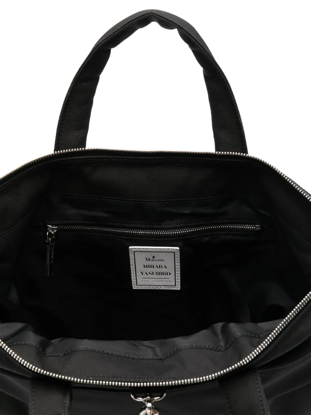 Maison MIHARA YASUHIRO Shopper met logopatch Zwart