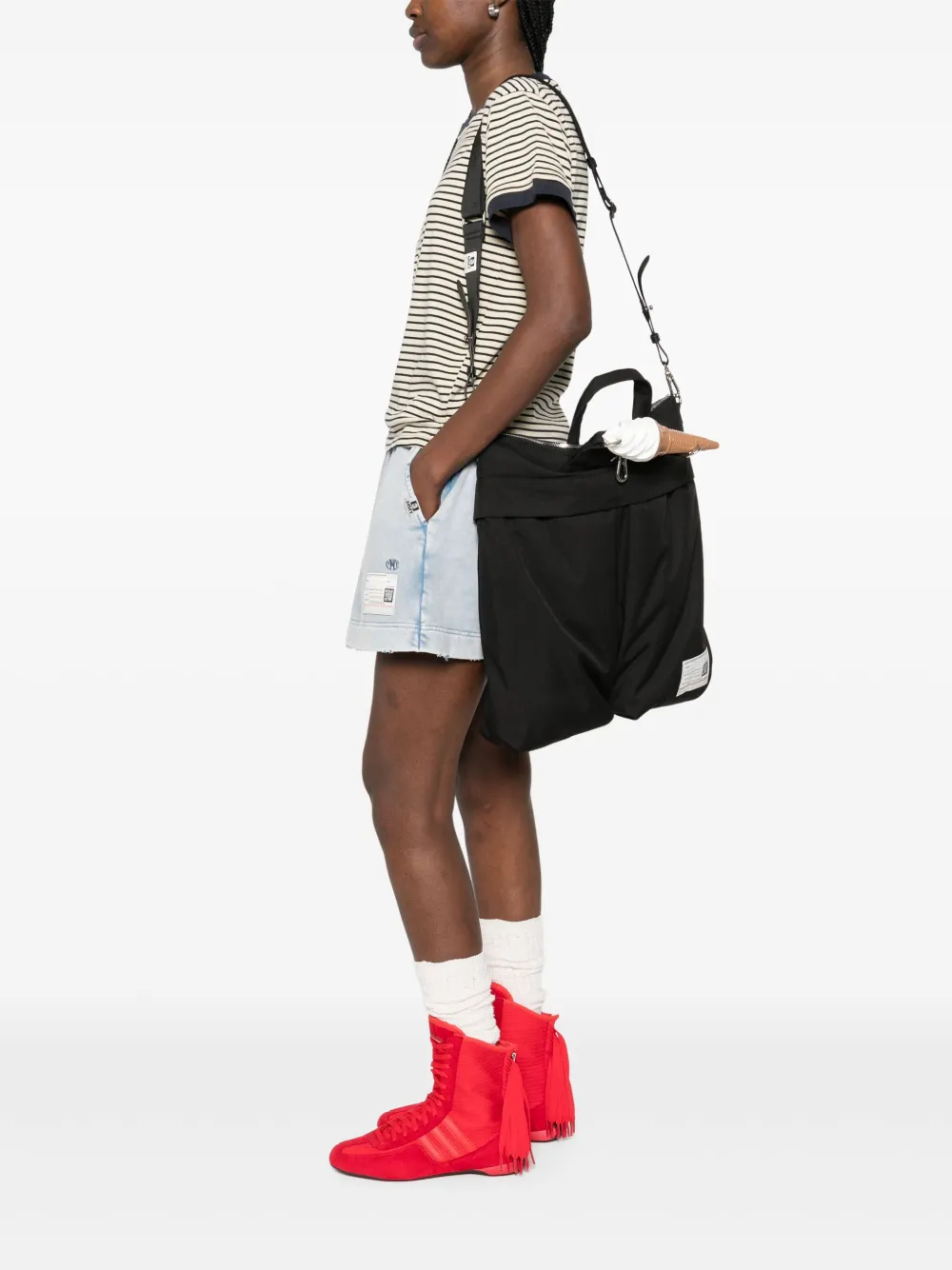 Maison MIHARA YASUHIRO Shopper met logopatch - Zwart
