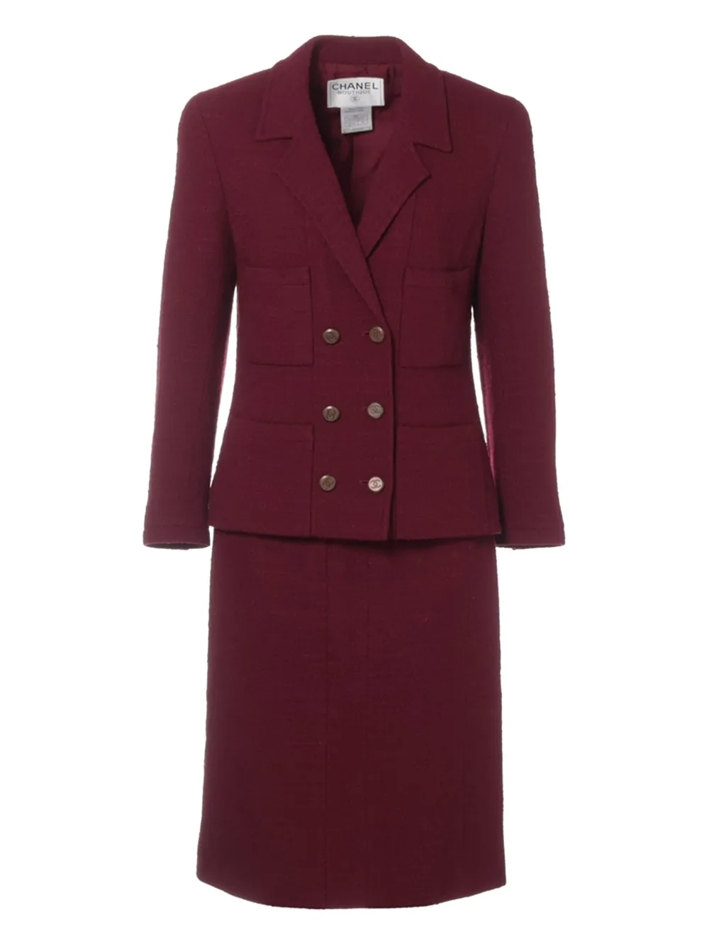 CHANEL Pre-Owned jakkesæt i uld fra 1998 | rød | Image 1