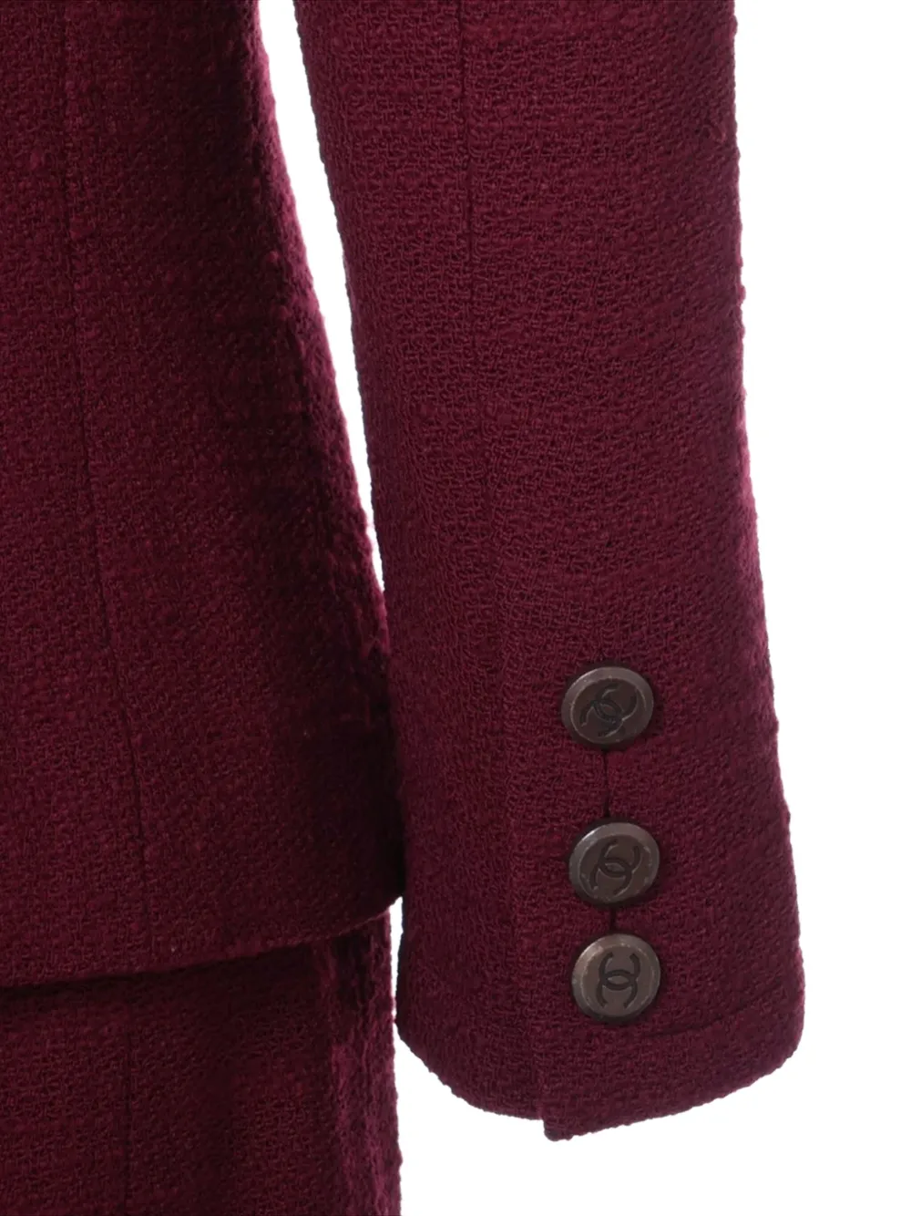 Pre-owned Chanel 1998 Wool Suit In Red