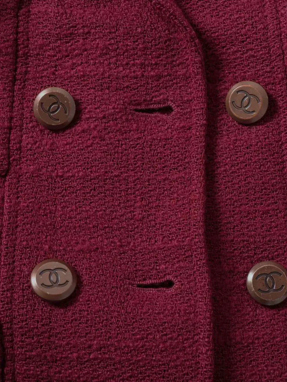 Pre-owned Chanel 1998 Wool Suit In Red