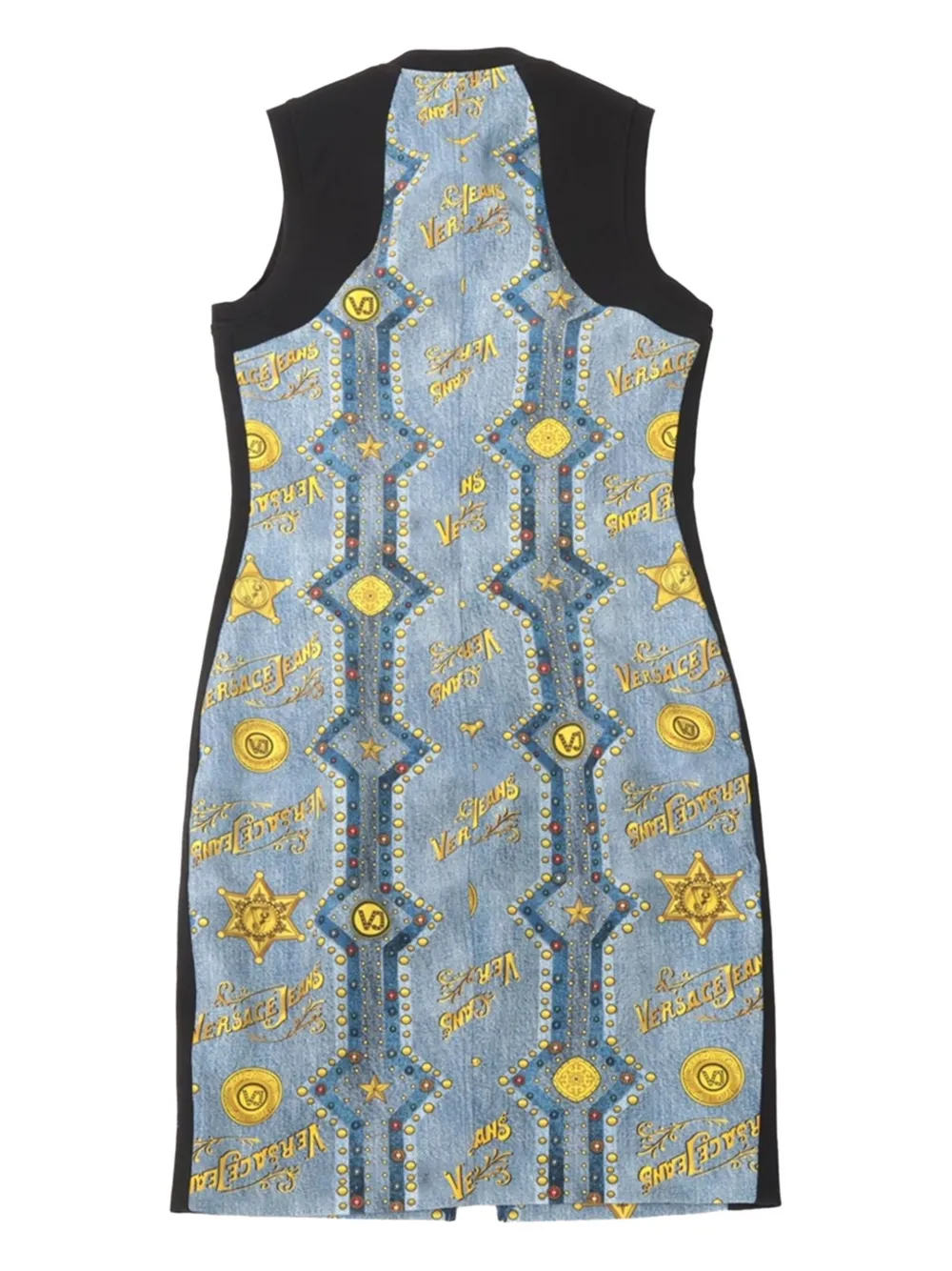 Versace Pre-Owned 2000s mini-jurk met print - Blauw