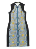 Versace Pre-Owned 2000s printed mini dress - Blue