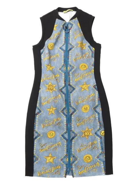Versace Pre-Owned mönstrad midiklänning från 2000-talet