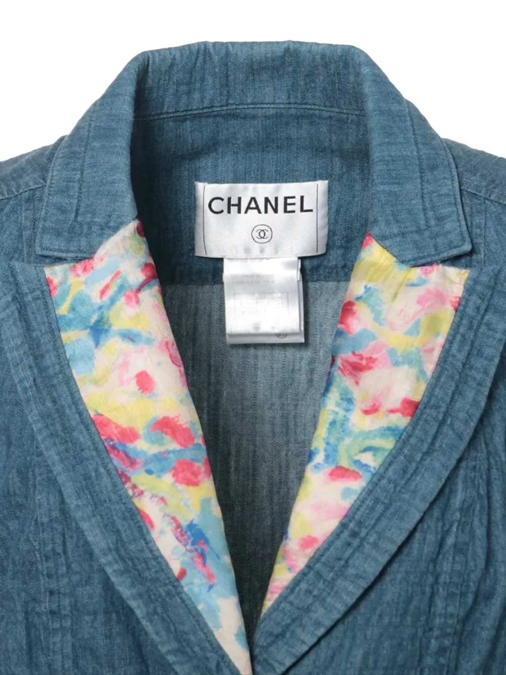 Pre-owned Chanel 2006 Denim Blazer In Blue