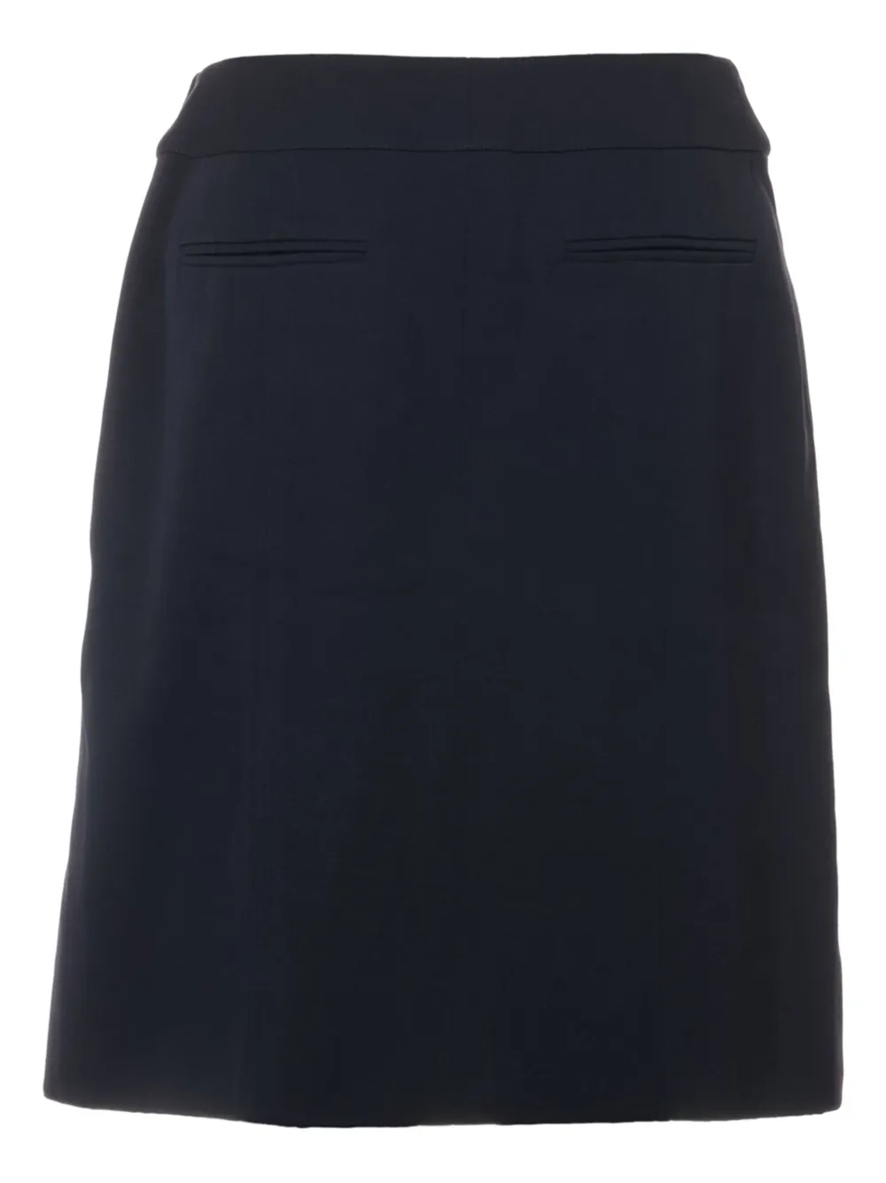 chanelpre-owned CHANEL Pre-Owned 1996 mini-rok met CC-knoop - Blauw