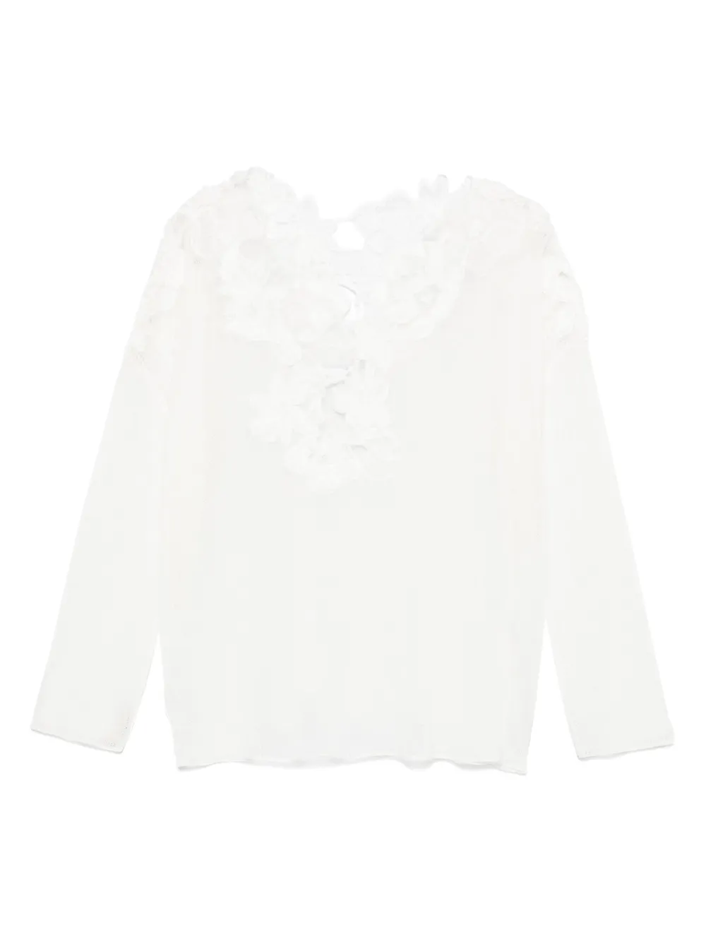 Ermanno Scervino suéter con encaje floral | blanco | Image 1