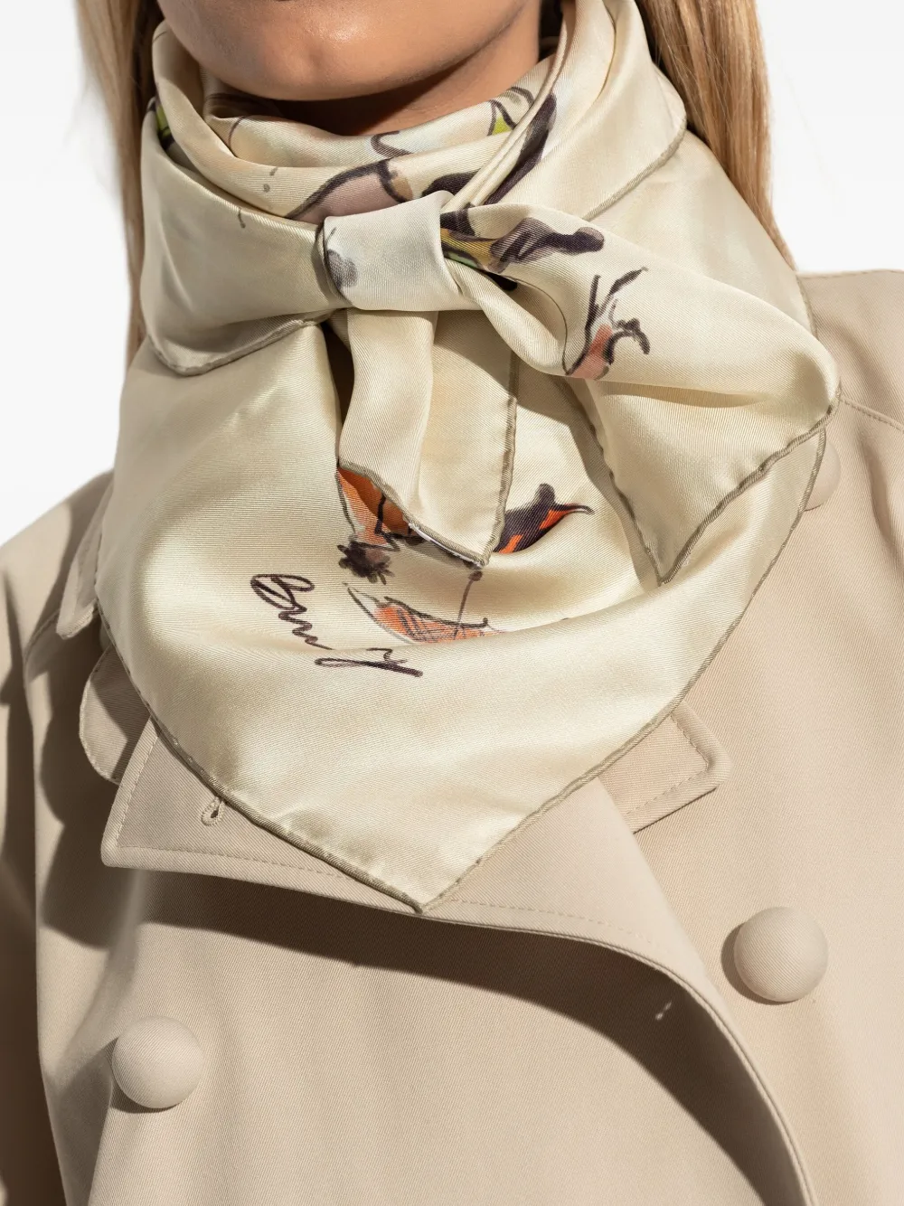 Burberry Zijden sjaal Beige
