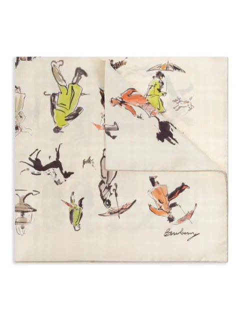 Burberry printed silk scarf