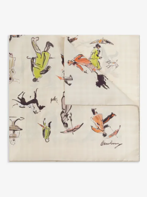 Burberry printed silk scarf