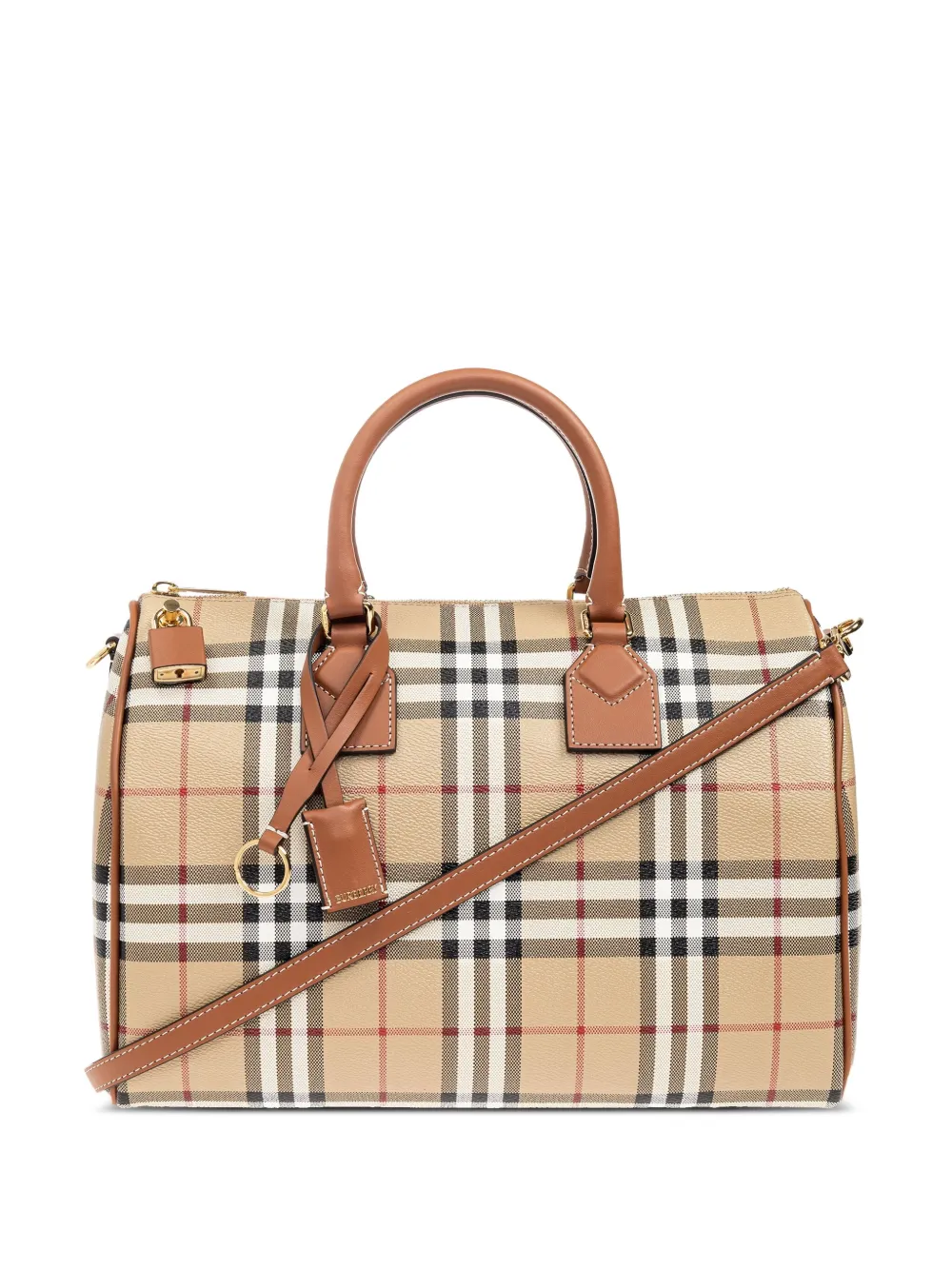 Burberry Geruite duffeltas Beige