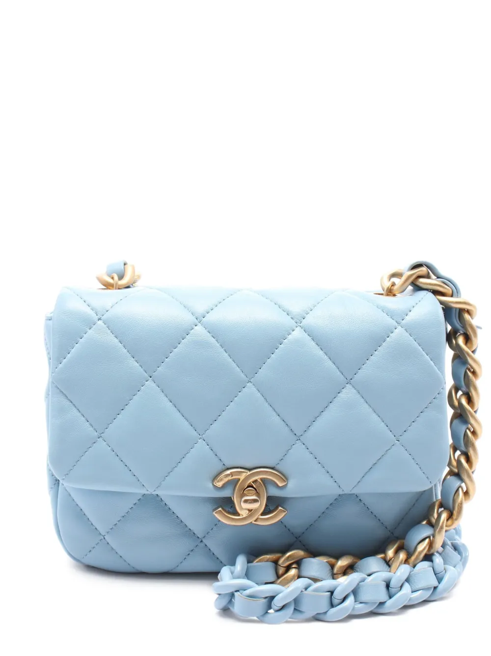 CHANEL Pre-Owned 2021 Matelasse Chain handbag - ブルー CHANEL Pre-Owned 2021 Matelasse Chain handbag - ブルー