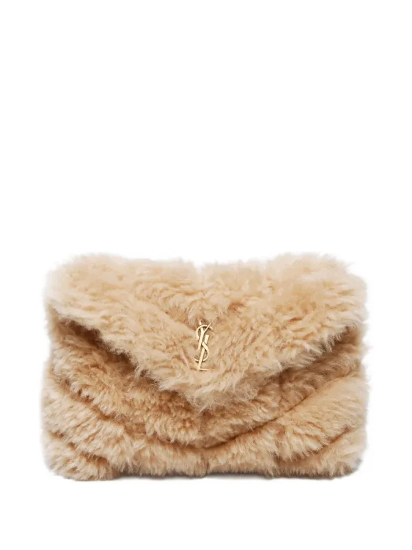 Saint Laurent Pre-Owned 2015-2024 Puffer Clutch Bag Neutrals