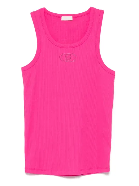 LIU JO logo-embroidered tank top