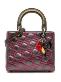 Christian Dior Pre-Owned 2011 Anselm Reyle Medium Metallic Lambskin Cannage Lady Dior satchel - Grey