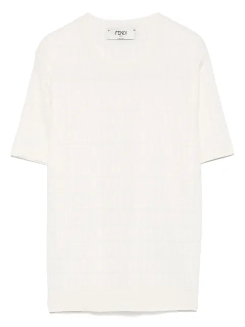 FENDI playera con logo FF en jacquard