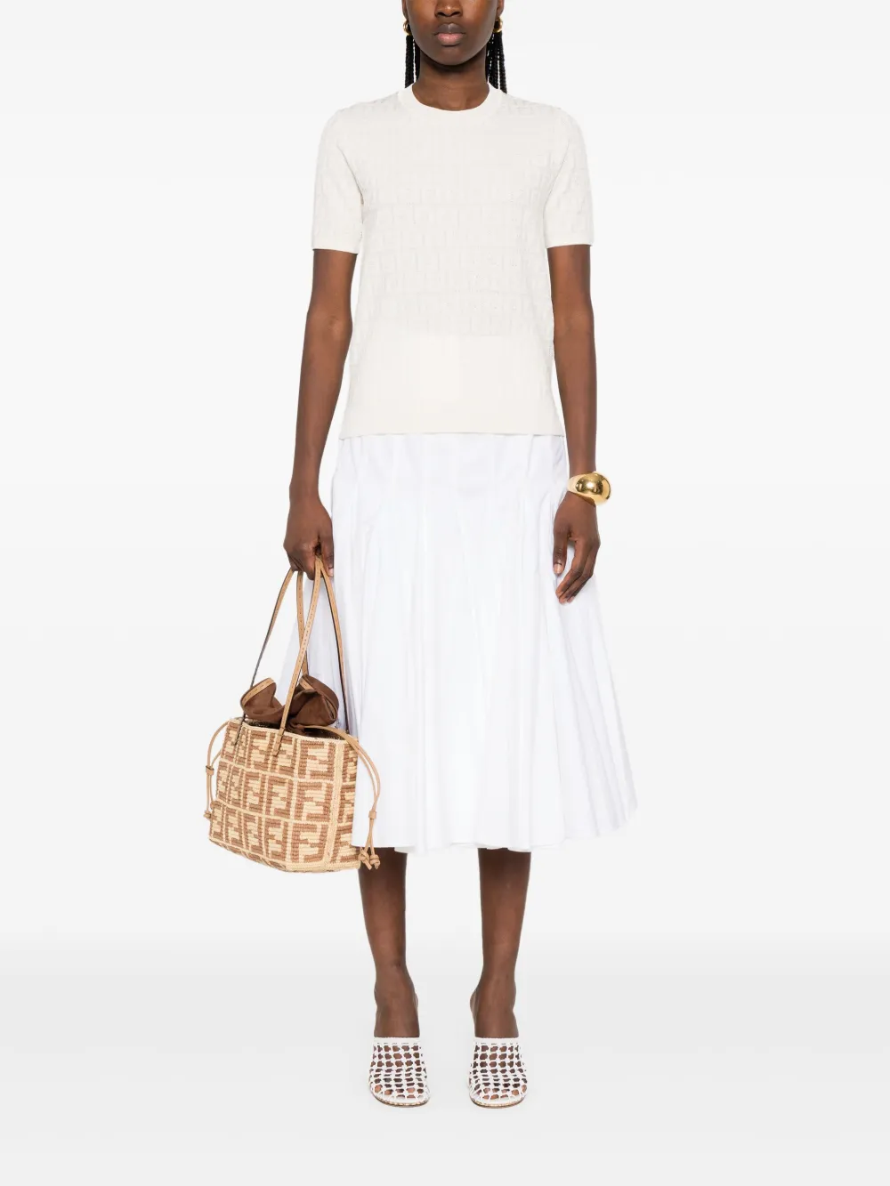 FENDI FF-jacquard T-shirt | T-Shirts & Jersey Shirts | Image 2