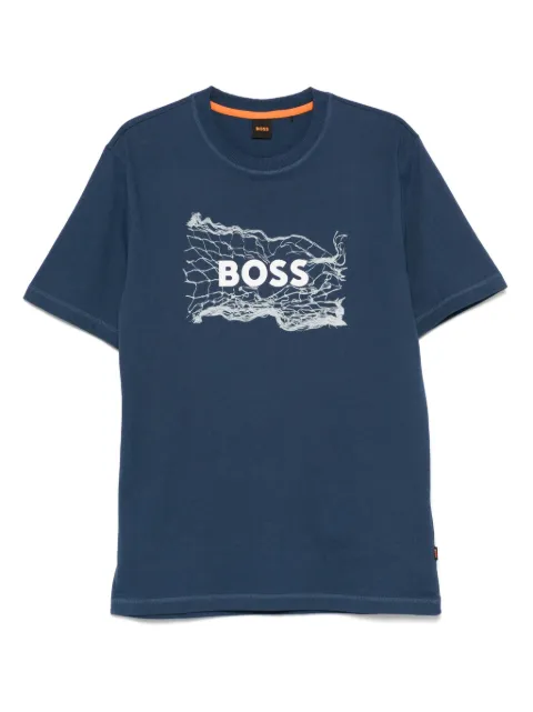 BOSS logo-print cotton T-shirt