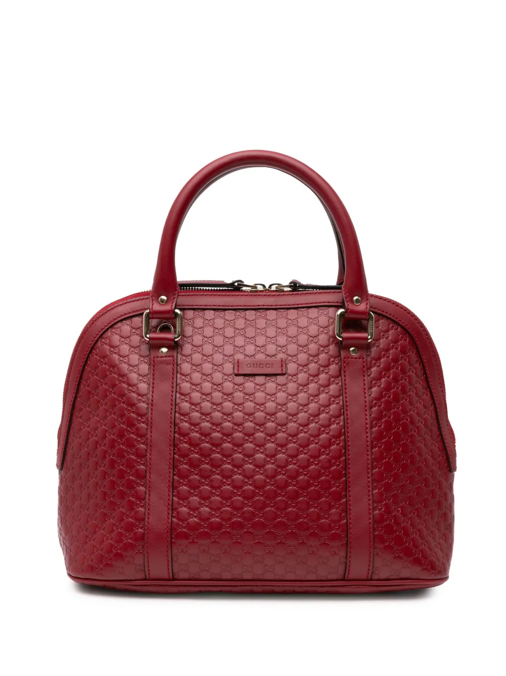 Gucci Pre-Owned 2016-2024 Medium Microguccissima Dome satchel | Red | Image 1