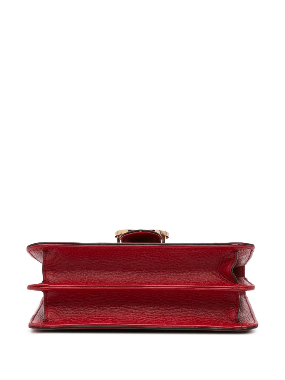Pre-owned Gucci 2016-2024 Small Dollar Calfskin Interlocking G Crossbody Bag In Red
