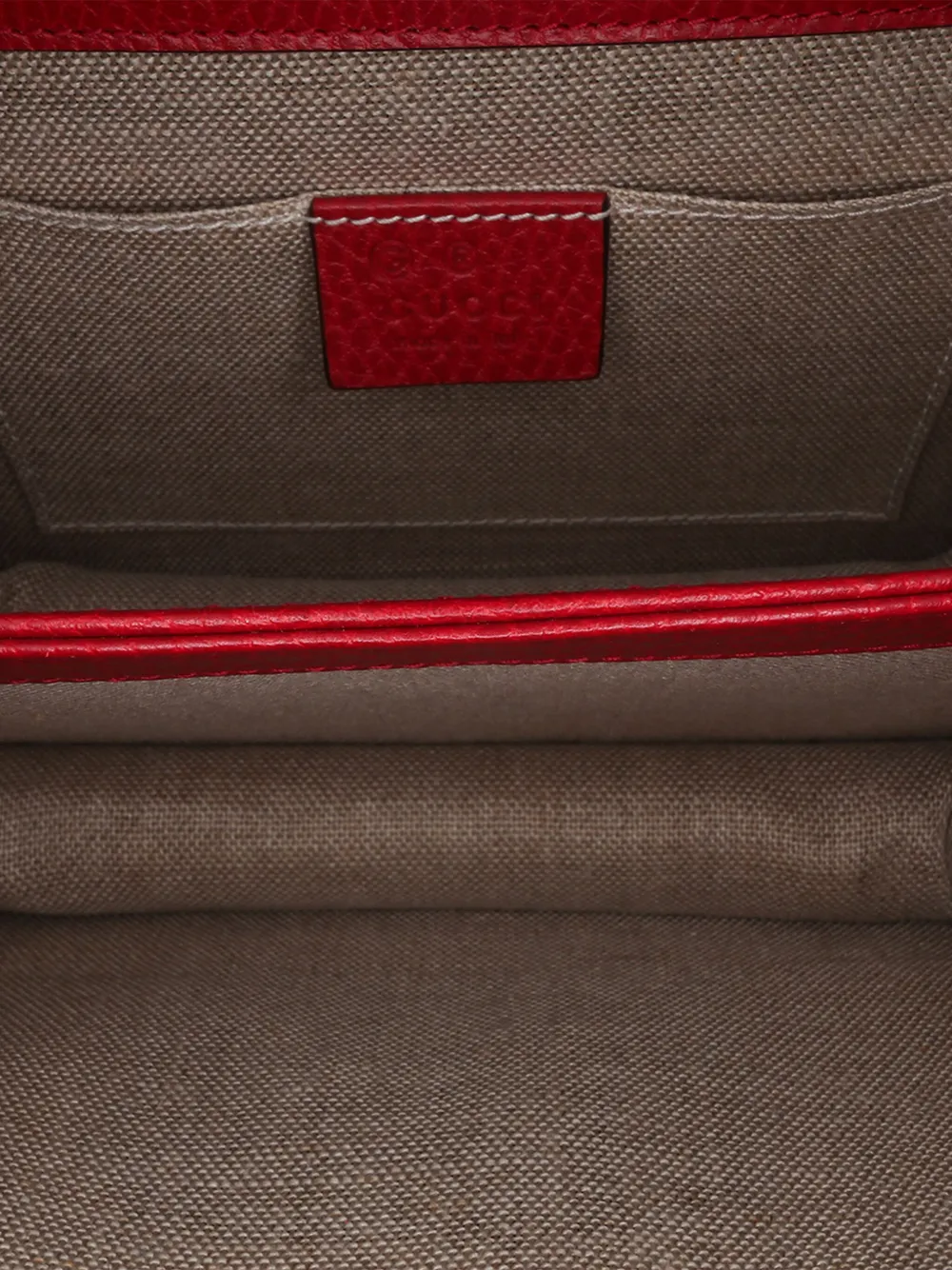 Pre-owned Gucci 2016-2024 Small Dollar Calfskin Interlocking G Crossbody Bag In Red