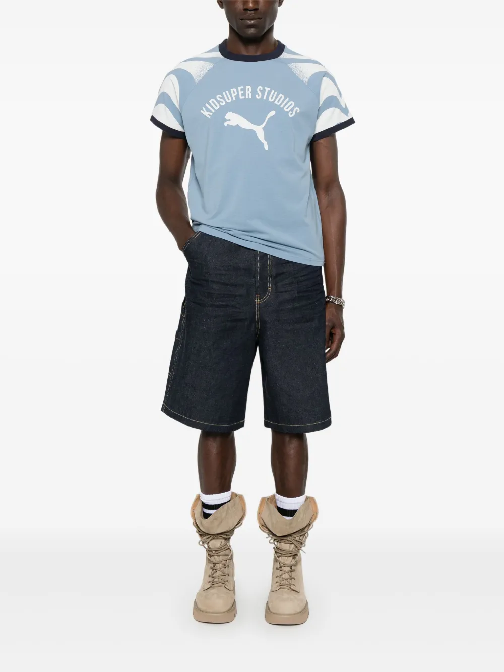 PUMA x Kidsuper Ringer T-shirt - Blauw