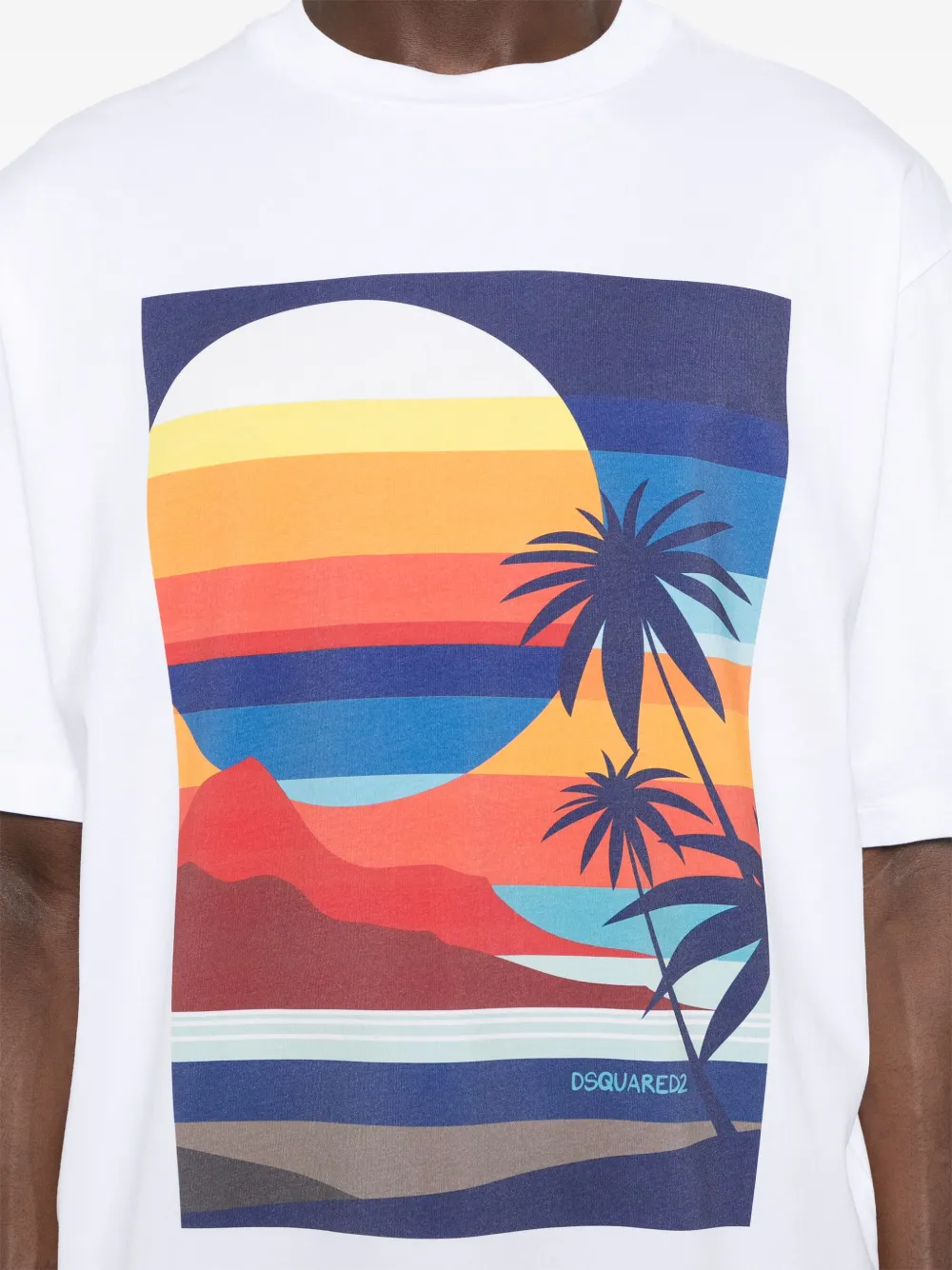 DSQUARED2 graphic-print T-shirt Wit