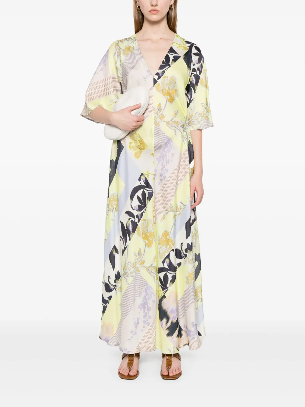 Forte Forte Maxi-jurk met print - Beige