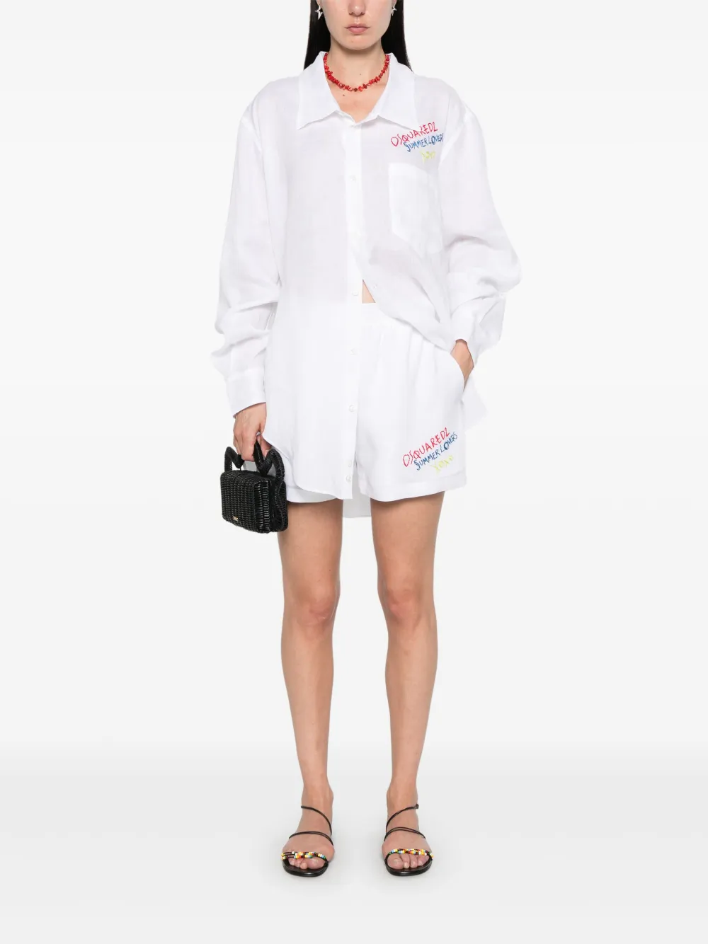 DSQUARED2 logo-embroidered shorts | Short Shorts | Image 2