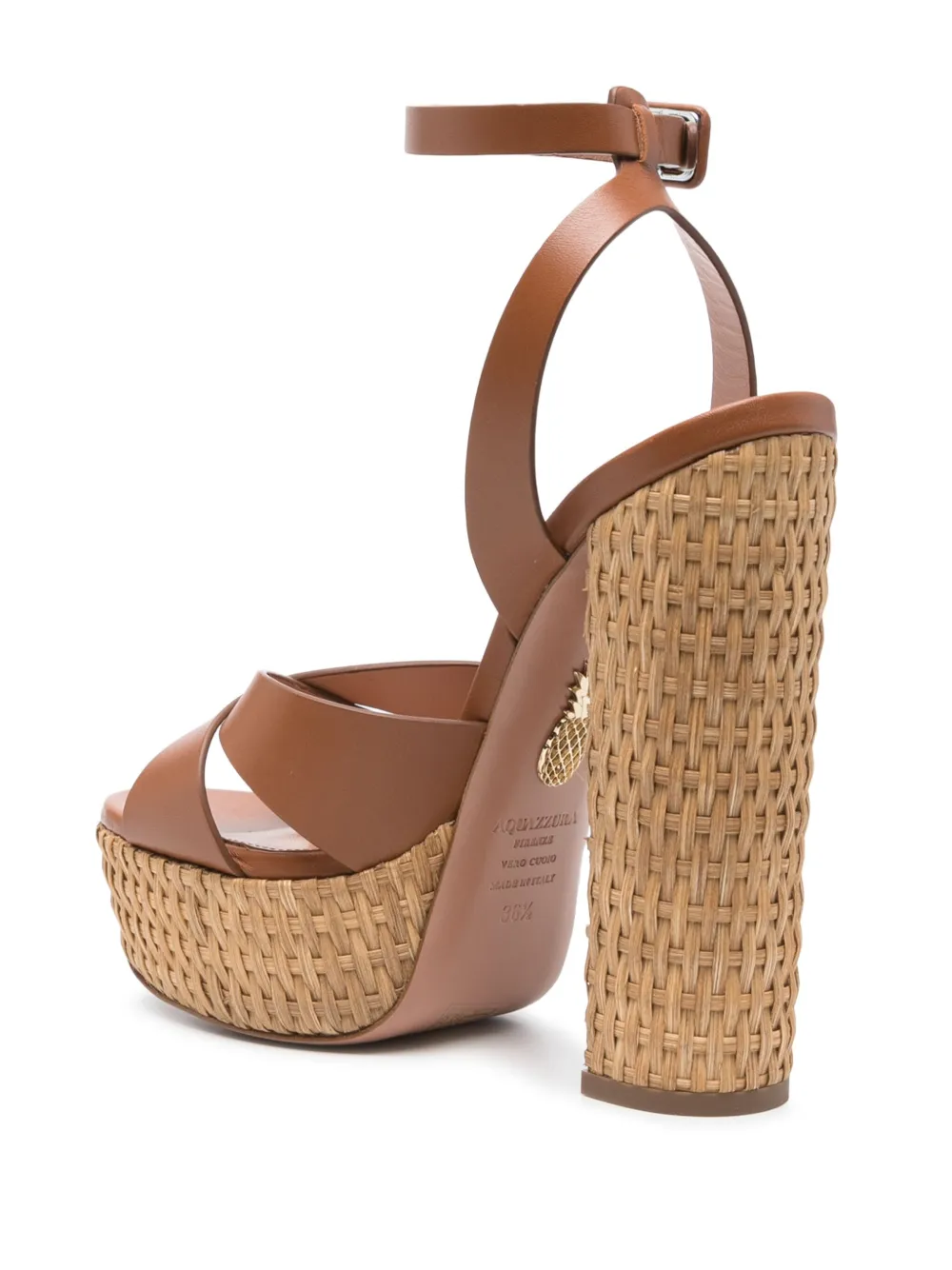 Aquazzura 150mm leather sandals Brown