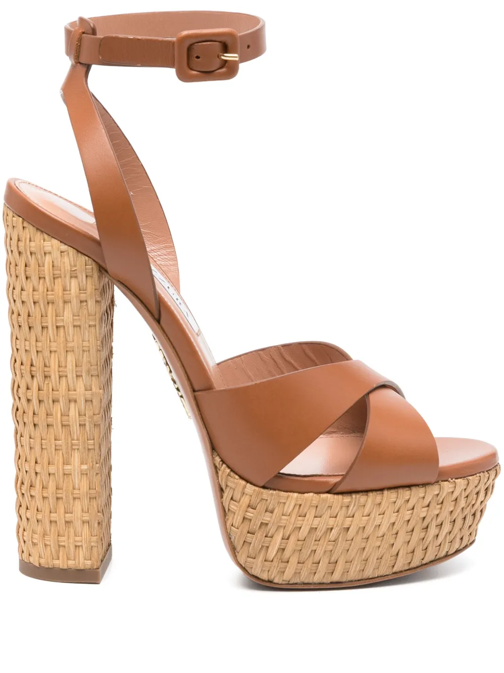 Aquazzura 150mm leather sandals Brown